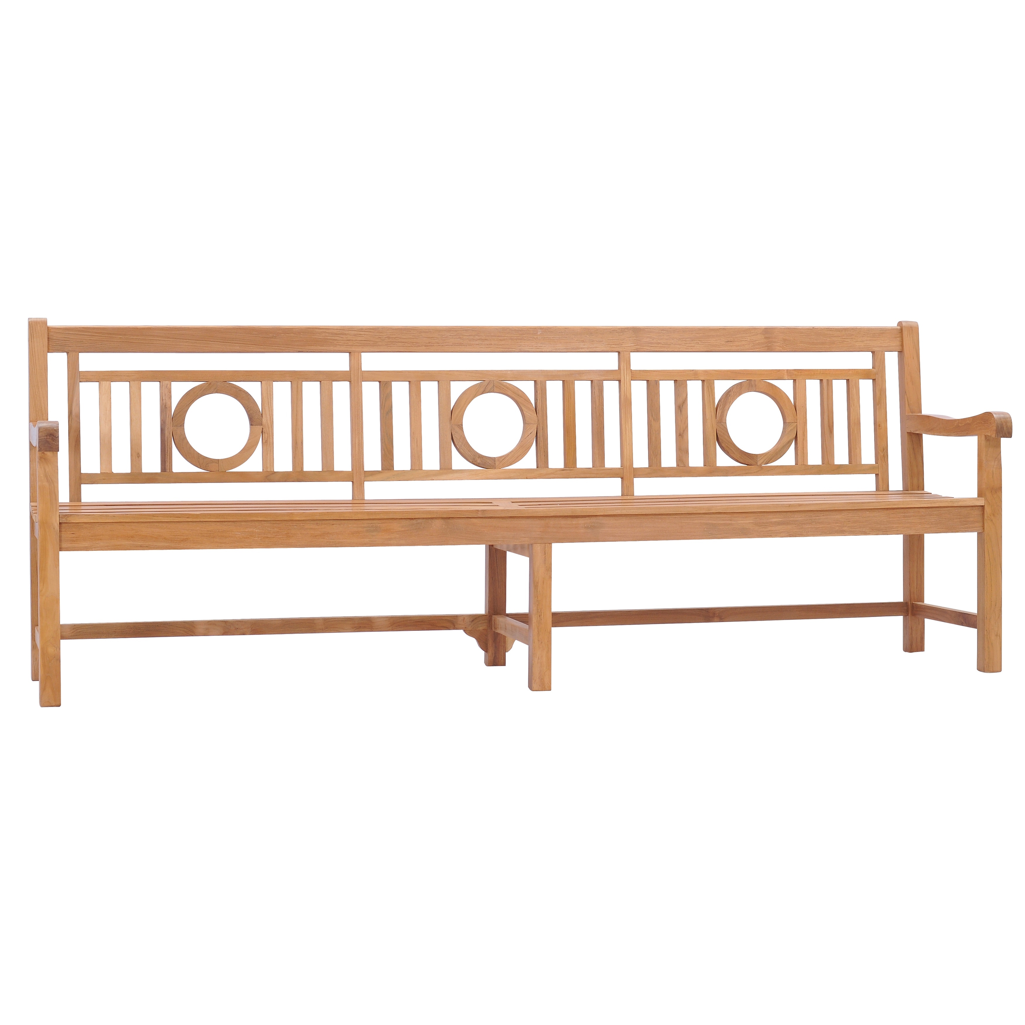 Chic Teak Outdoor Teak Wood Outdoor Patio Garden O Bench Extra Large 8 Foot