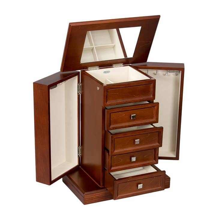 Mele and Co Thea Wooden Jewelry Box Bed Bath & Beyond 39497415