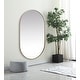preview thumbnail 8 of 9, Elegant Lighting MR2A3660 Asha 36" W x 60" H Oval Framed Bathroom