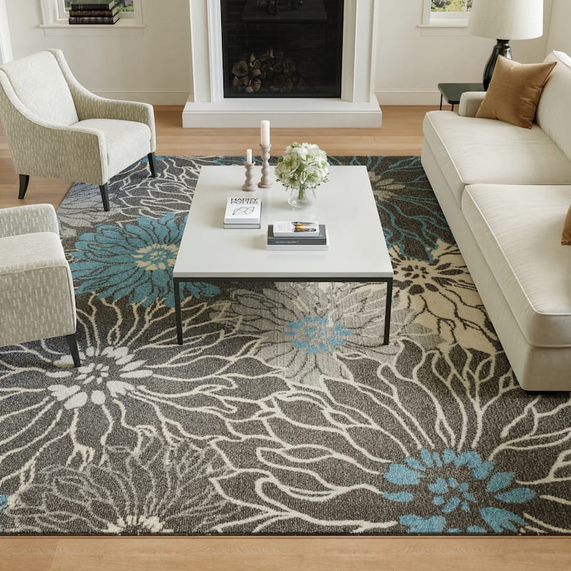 Nourison Passion Abstract Modern Floral Area Rug