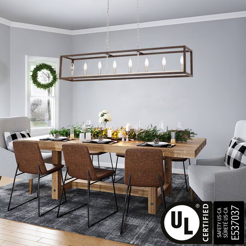 Acroma 8 - Light Kitchen Island Linear Chandelier-UL Certified - N/A