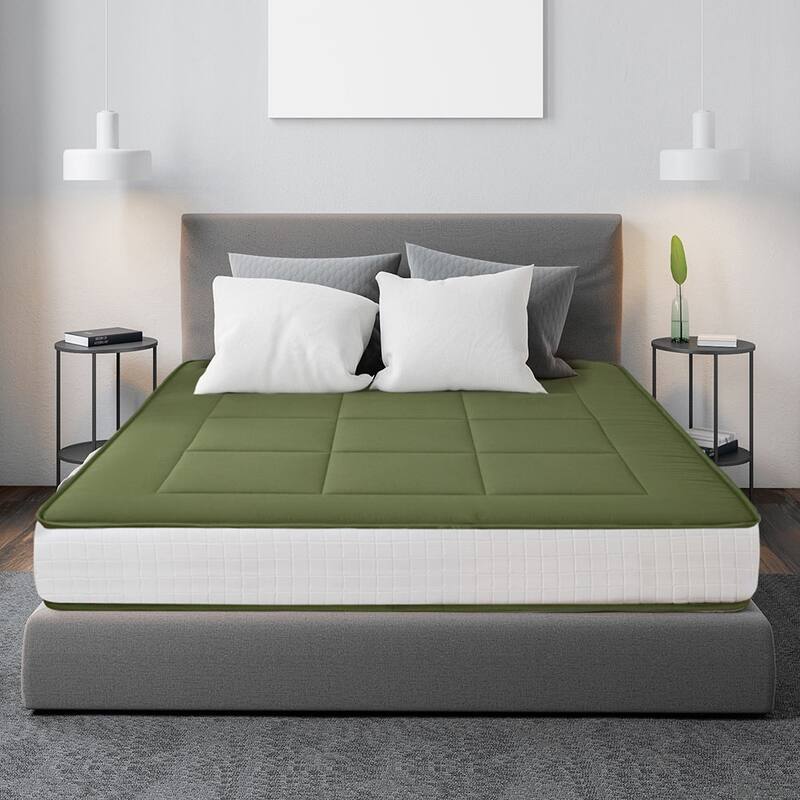 CloudCozy Elite 6-inch Futon Mattress - Green - Queen