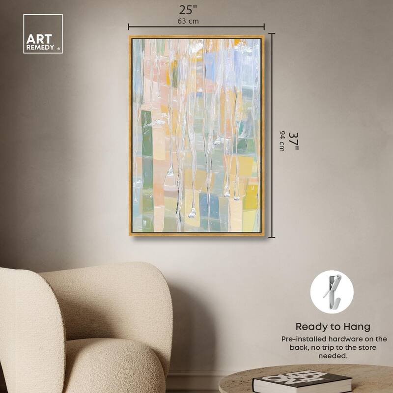 Vertical Drips Canvas by Art Remedy