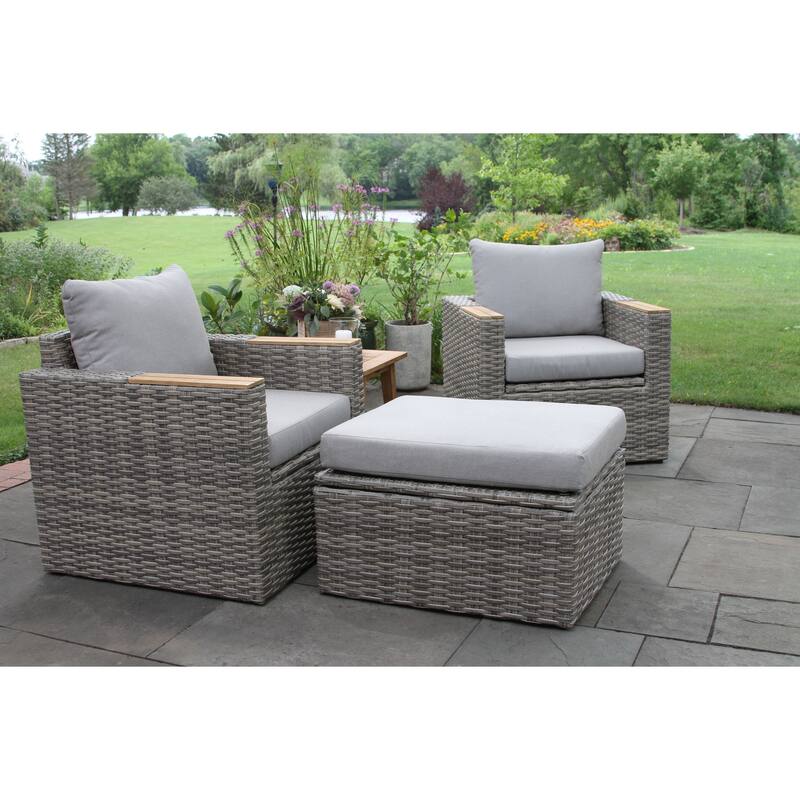 Samera Wicker Storage Ottoman
