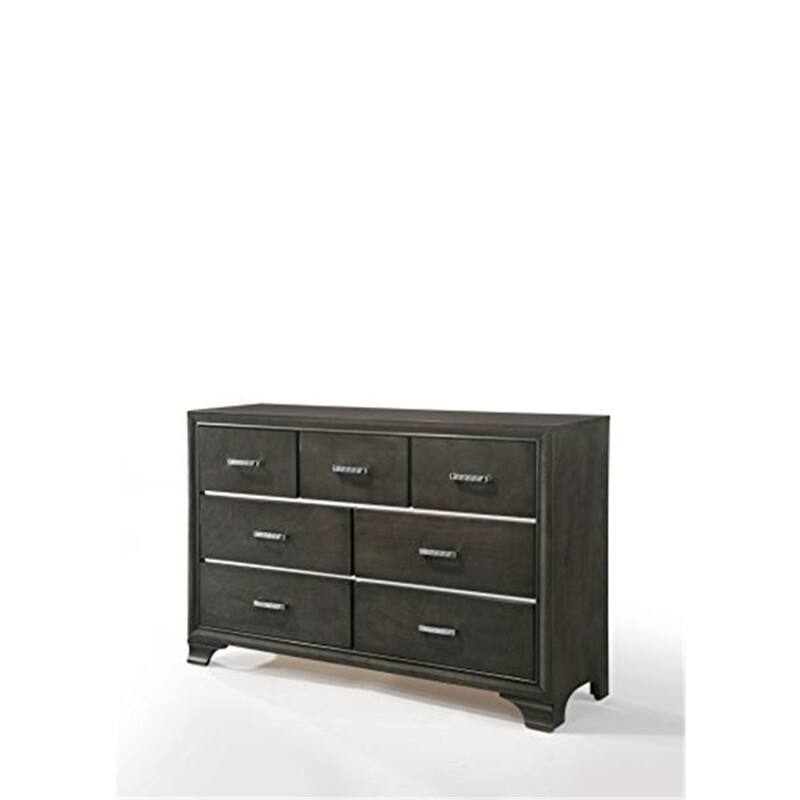Seaside Style Dresser - Gray Finish, 7 Drawer Storage Chest - Modern Home Furniture