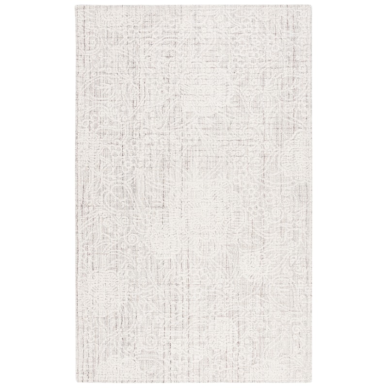SAFAVIEH Handmade Ebony Dita Modern Floral Wool Rug