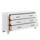 preview thumbnail 4 of 4, Eby 59 Inch Wide Dresser, 6 Drawers with Black Nickel Handles, White Finish