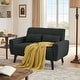 preview thumbnail 2 of 9, 48.82" Small Tufted Loveseat Sofa with 2 Pillows and Tapered Wood Legs