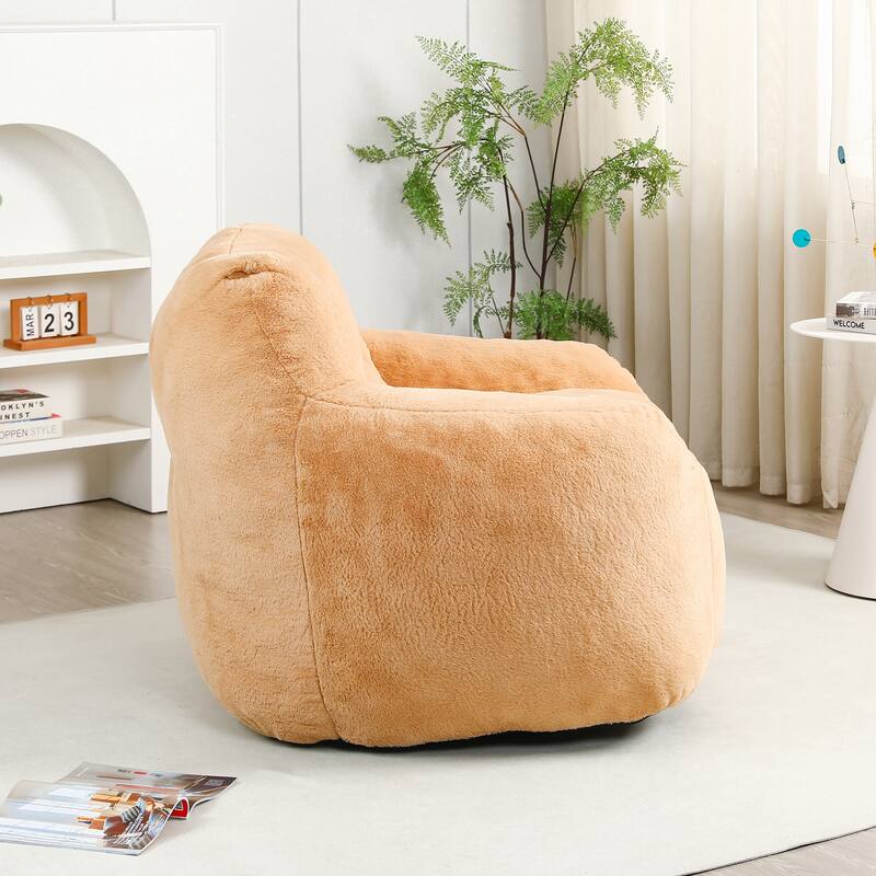 Oversized Memory Foam Bean Bag Chair Lazy Sofa with Armrests and Removable Cover for Living Room Bedroom