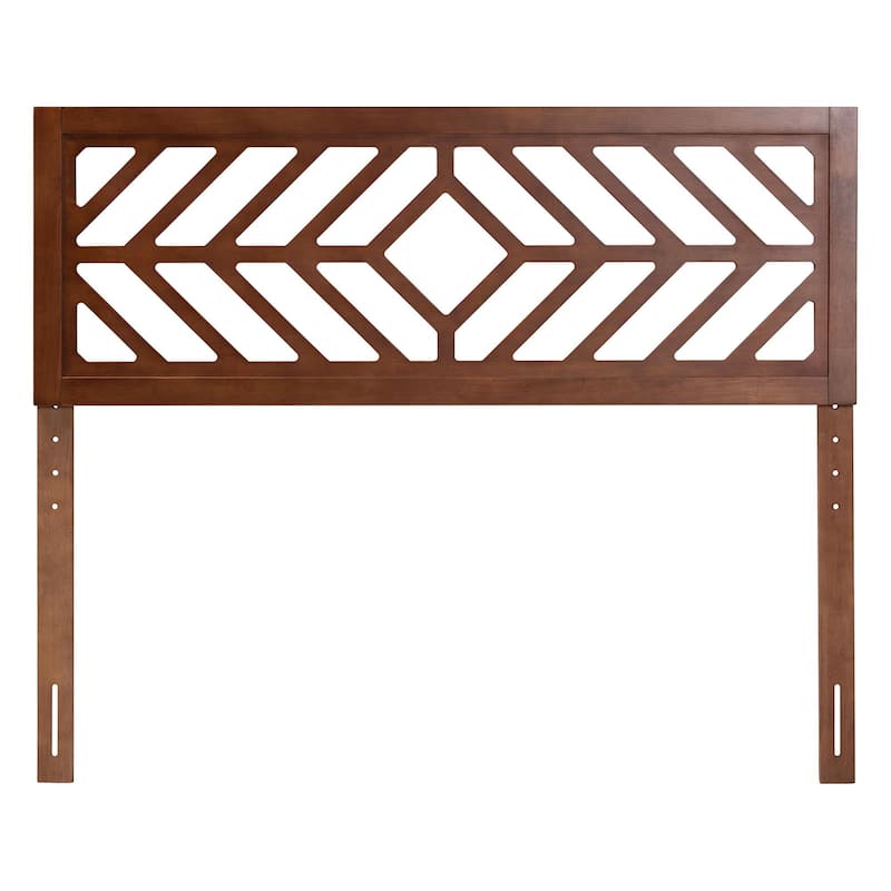 Olsen Wood Headboard with Geometric Cutout Design - Modern Decorative Panel for Bed Frame, Contemporary Bedroom Accent