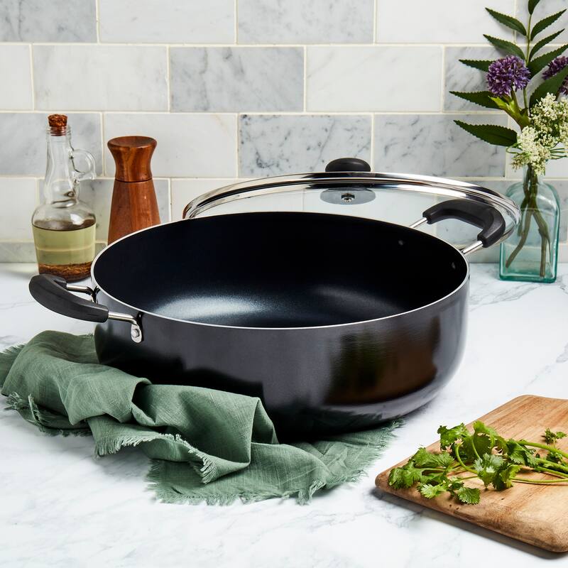 Infuse 10.5qt Non-Stick Aluminum Family Cooker - Black