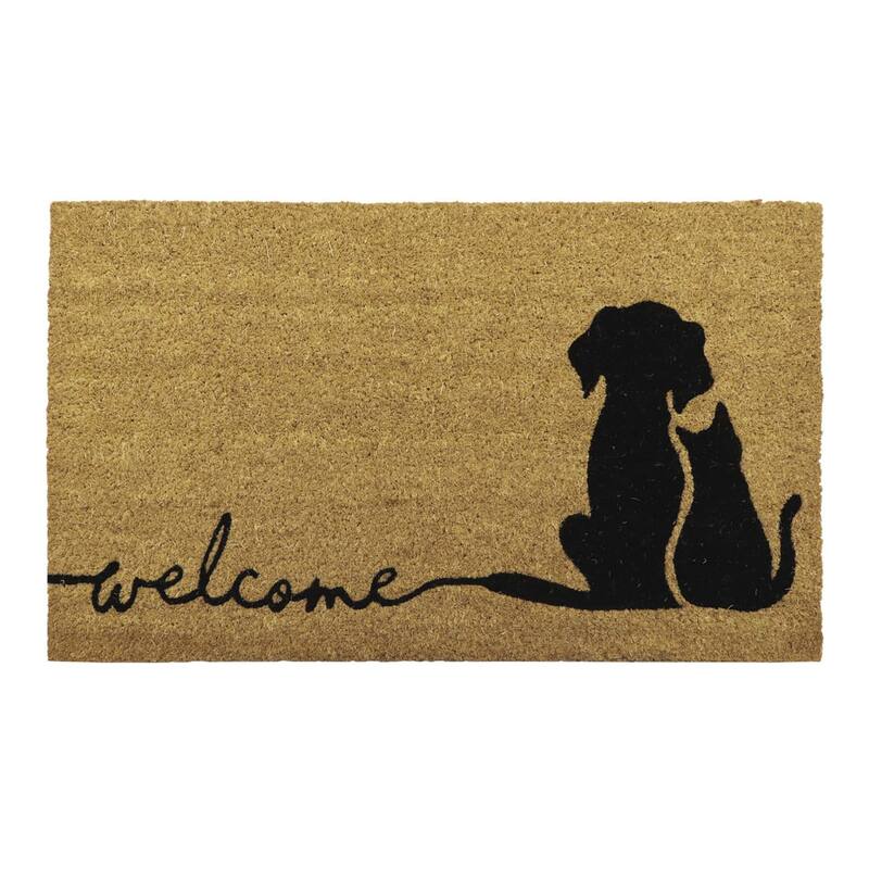 Charming Dog & Cat Welcome Mat