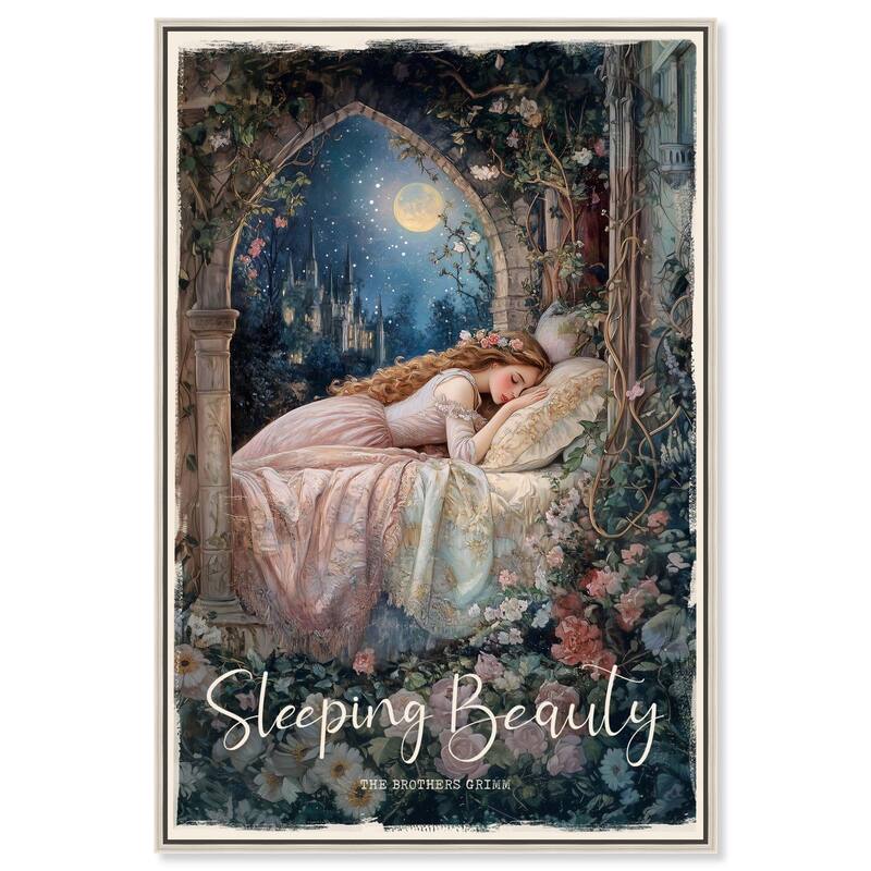 Classic Sleeping Beauty Canvas by Art Remedy - Silver - 30" x 45"