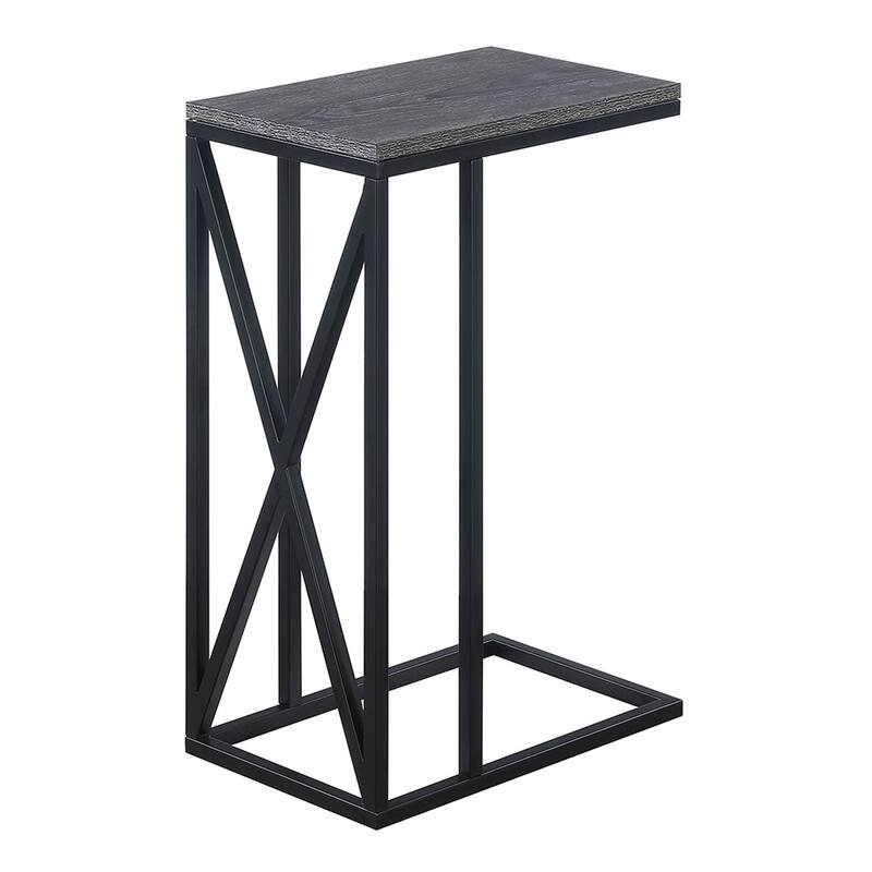 Modern C Shape End Table - Versatile Side Table for Living Room, Bedroom, Sofa, Couch - 24