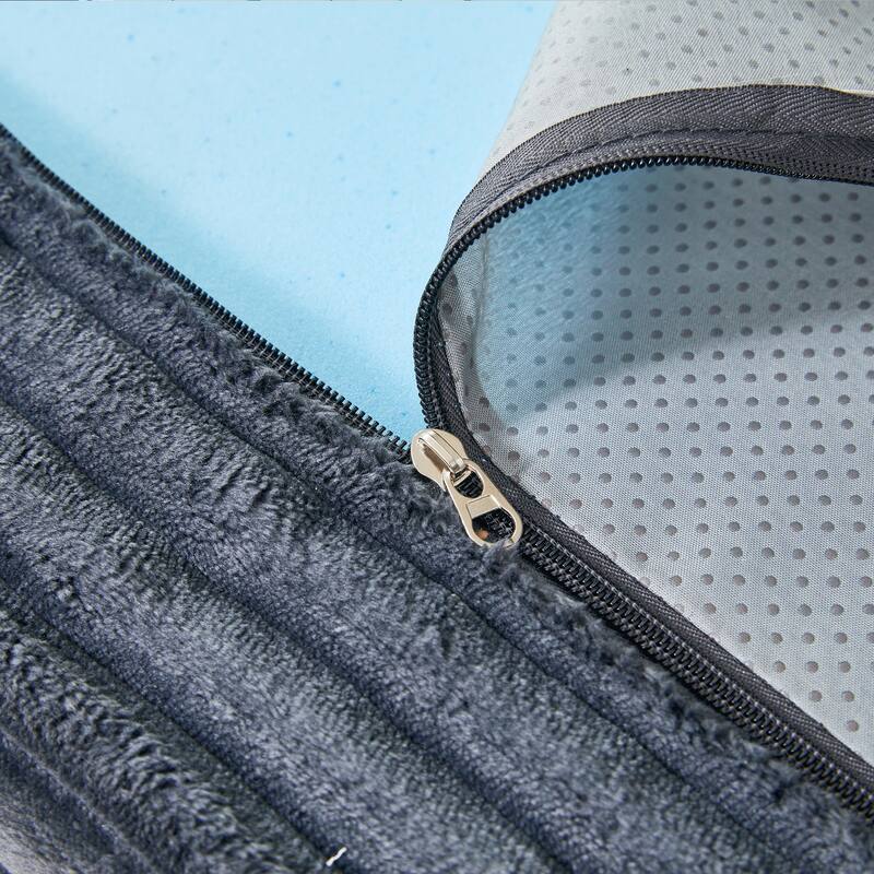 L-Shaped Modular Sectional Sofa with Ottoman, Striped Corduroy Deep Seat Cloud Couch, Large 4-Seat Corner Sofa