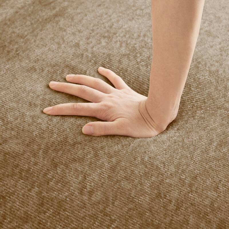 GDFStudio - Streamlined Velvet 2-Seater 78.74" Modular L-Shaped Sofa with Ottoman