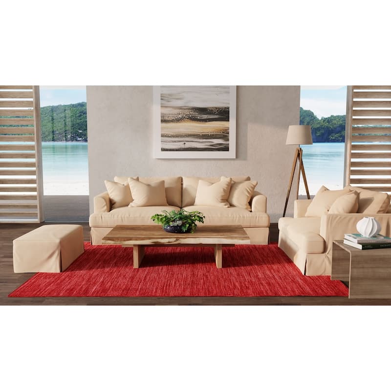 Grand Bazaar Celano Hand Woven Solid Modern Area Rug