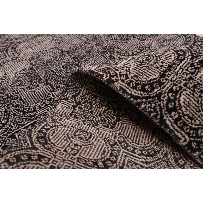 ECARPETGALLERY Hand-knotted Heritage Black Wool Rug - 2'7 x 22'0