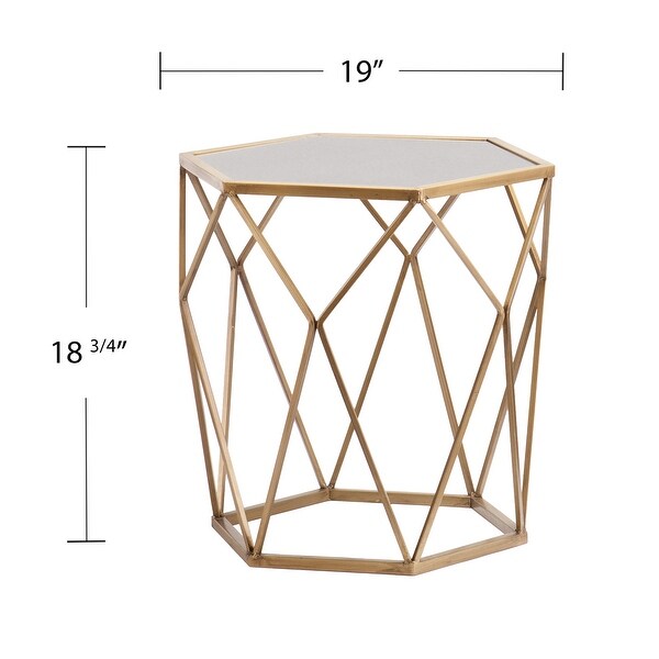 Silver orchid grant hot sale glam accent table