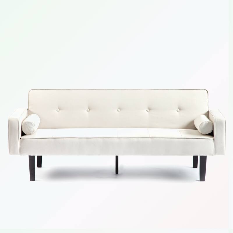Futon Sofa Bed Convertible Couch Bed with Armrests