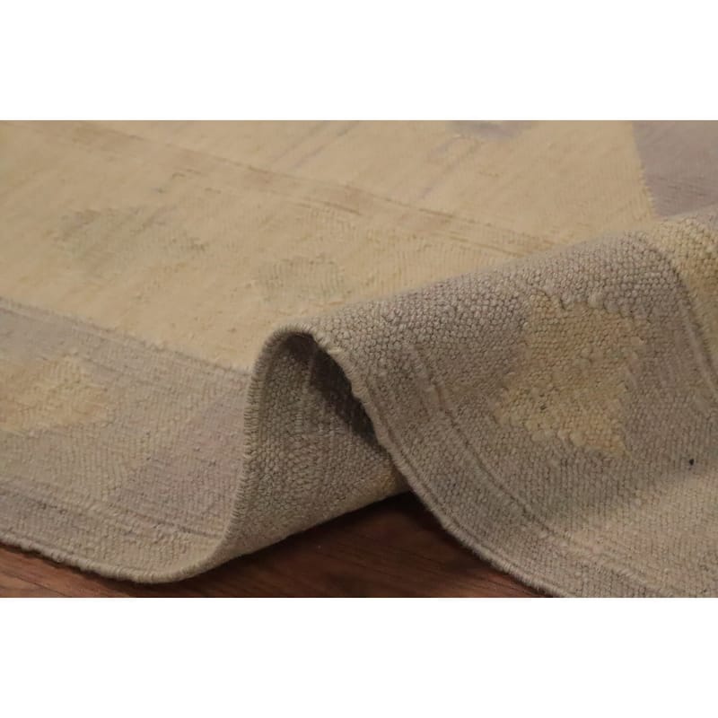 Hand Woven Oriental 100% Wool Carpet Southwestern Tribal Purples Kilim Area Rug - 9' 0'' X 6' 0''