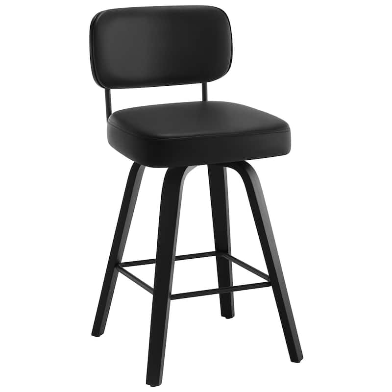 26"/29" Swivel Counter/Bar Stools with Black Bentwood Legs