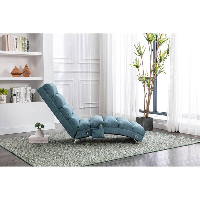 Linen Long Chaise Lounge Massage Recliner