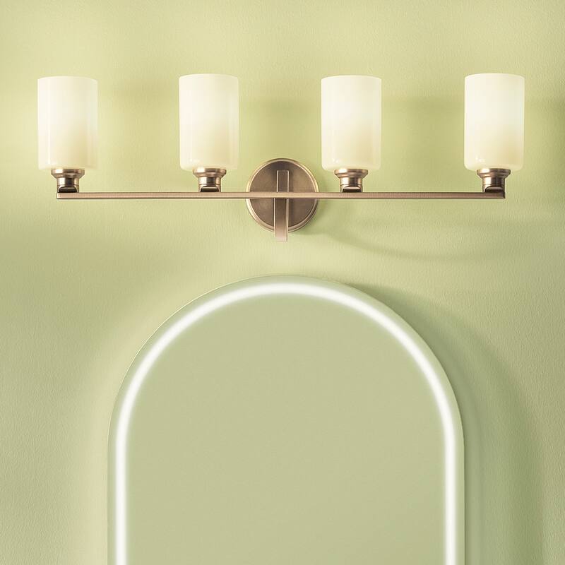 Kichler Lighting Gioe 32.25" 4-Light Vanity Light with Opal Glass in Champagne Bronze