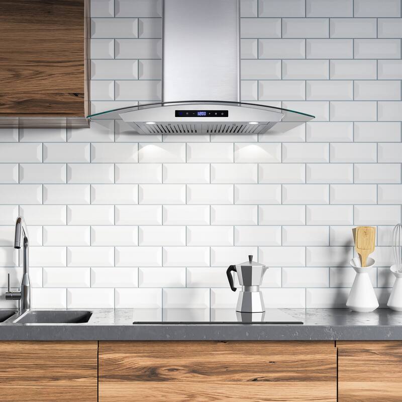 Cosmo COS668AS Wall Mount Range Hood With Touch Controls On Sale Bed Bath & Beyond 11832565