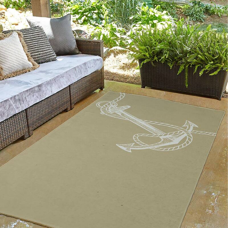 Anchored Nautical Indoor/Outdoor Rug