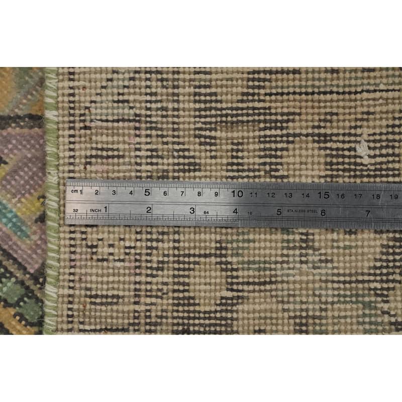 Hand Knotted Oriental 100% Wool Carpet Traditional Floral Oranges & Rust Tabriz Area Rug - 9' 9'' X 6' 5''