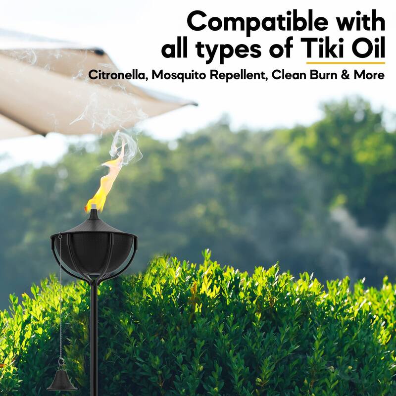Maui Tiki Style Torch with 54" Pole
