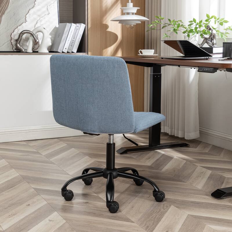 Masar Fabric Swivel Office Chair with Adjustable Height, Metal Base, and Breathable Upholstery