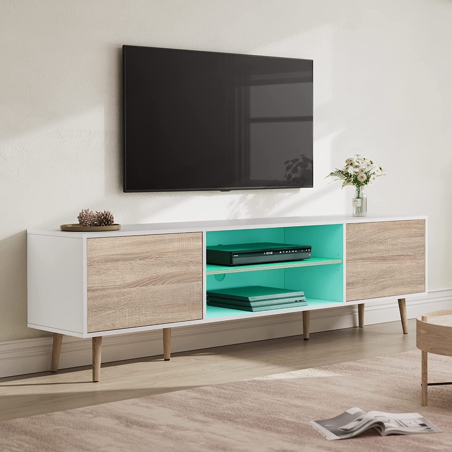 Tv stand hotsell 75 inch white