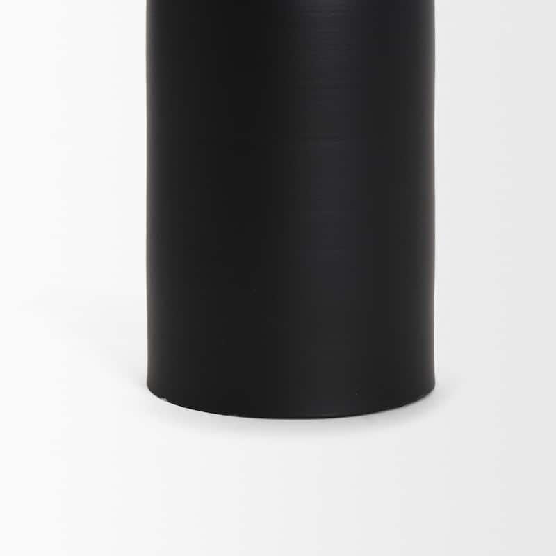 Qamra Tall Black Metal Pillar Candle Holder - 3.5 x 3.5 x 12.5