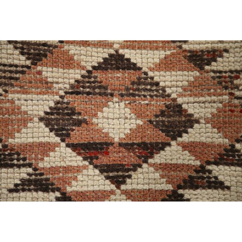 Beige Anatolian Runner Rug Handmade Wool Carpet - 2'9"x 11'2"