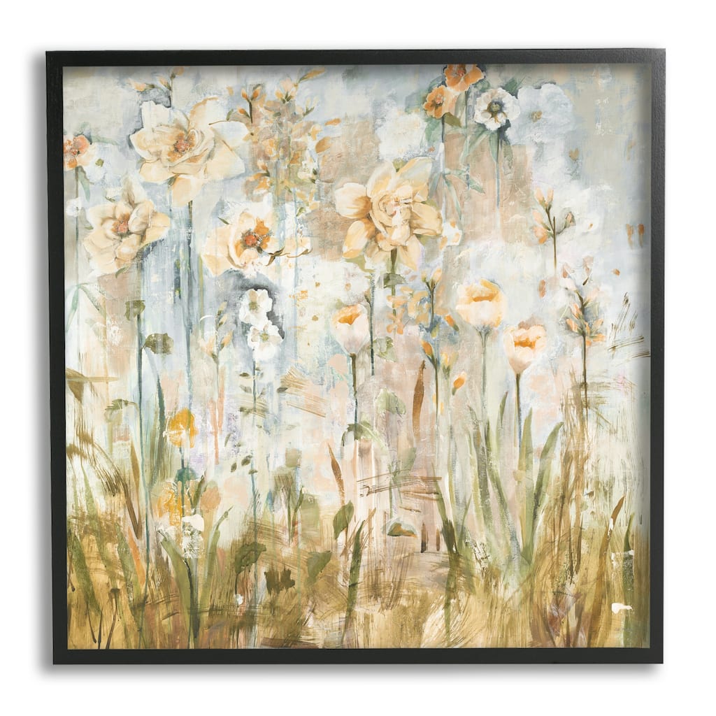 Stupell Varied Blooming Flowers Among Grasses Boho Painting Framed Wall Art, Design by Jill Martin