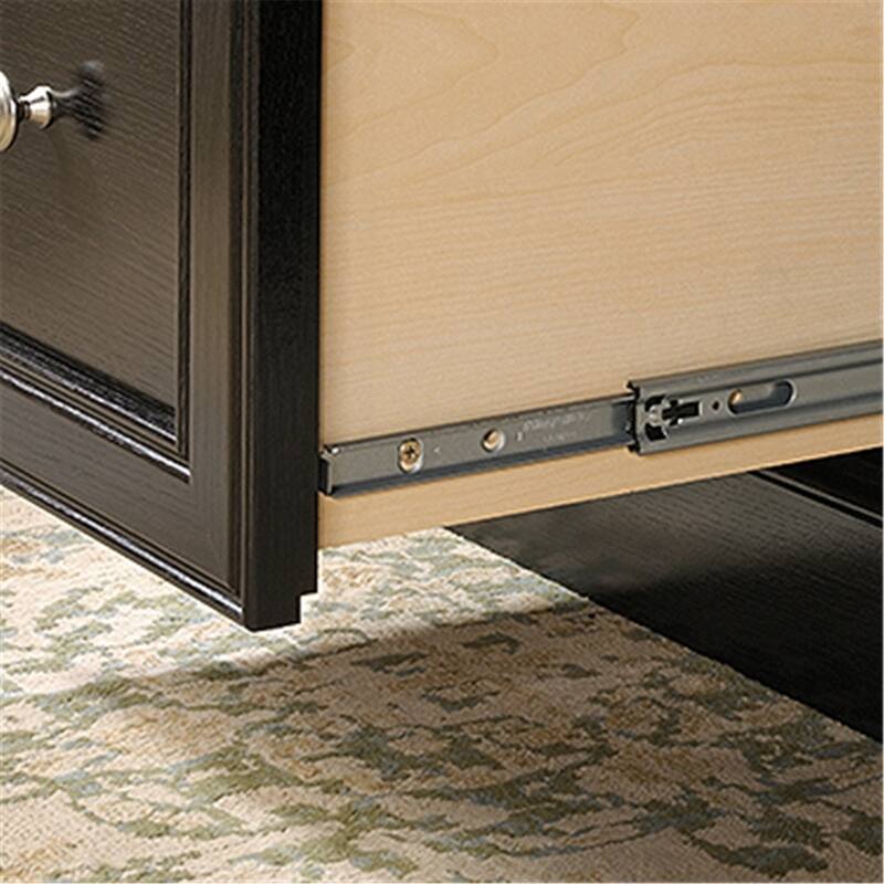 Executive Desk with 7 Drawers, Traditional Home Office Desk, Cord Management, Wind Oak Finish