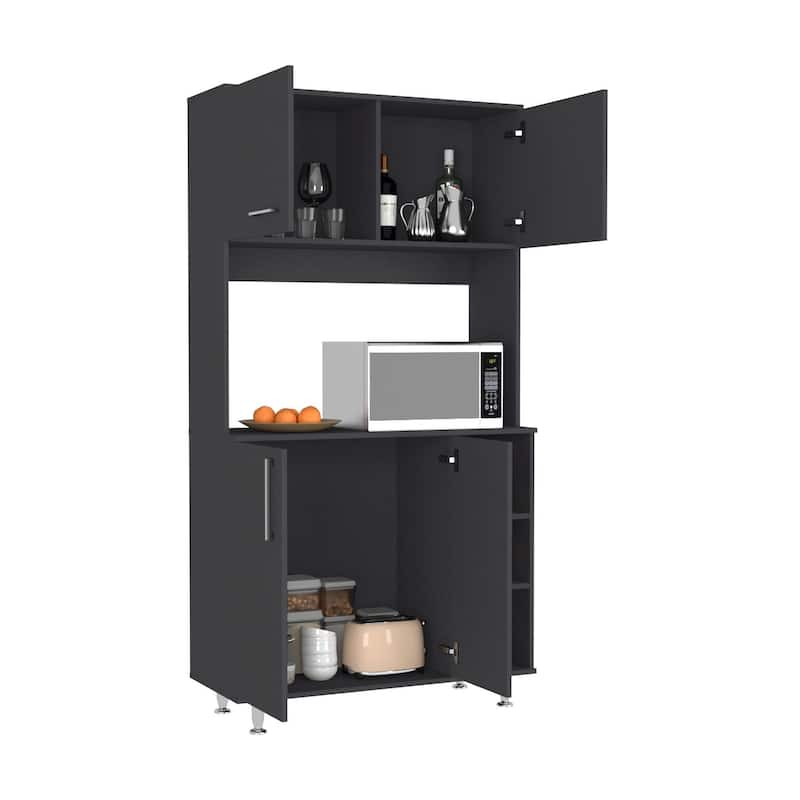 Pantry Cabinet for Kitchen, Dining Room,Living Room, Black