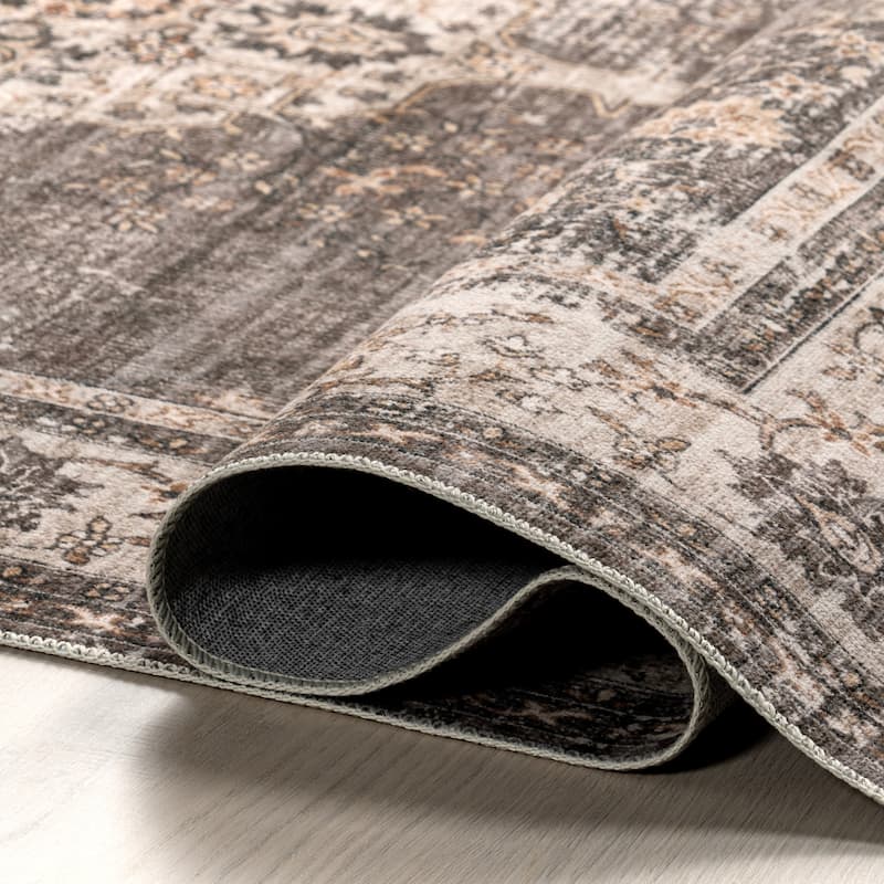 Rosewood Vintage Machine Washable Area Rug