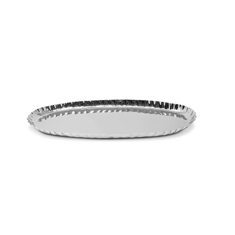 Crushed Oblong Tray 17.5"L Stainless Steel