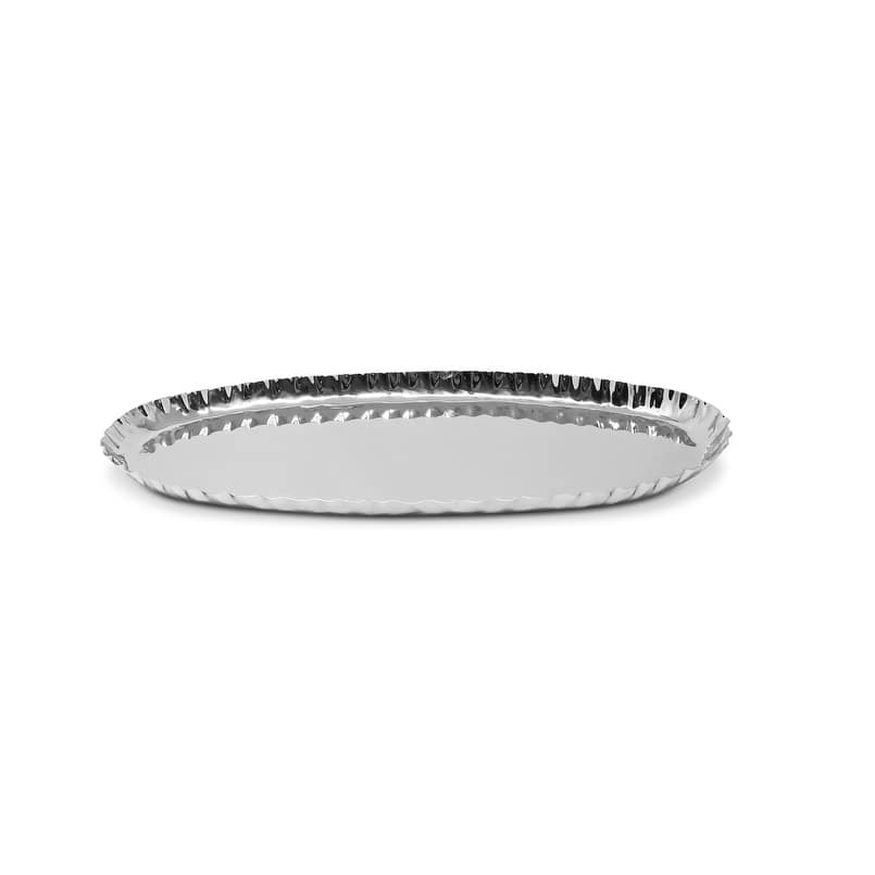 Crushed Oblong Tray 17.5"L Stainless Steel