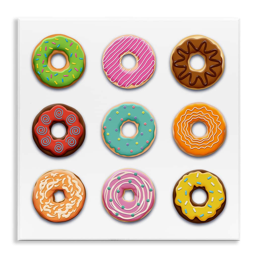 Stupell Delicious Various Donuts Wall Plaque Art Design By Marcus Prime