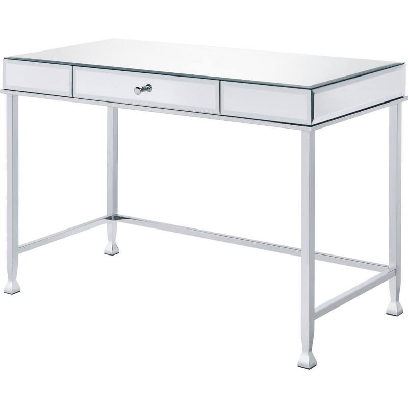 Rectangular Storage Writing Desk, White
