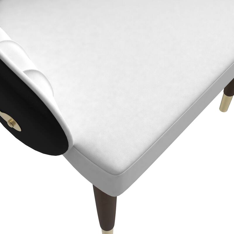 Elara Dining Chair Upholstered in Leather with Ripple Back Design Set of 2