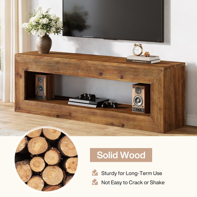 Farmhouse TV Console with Storage