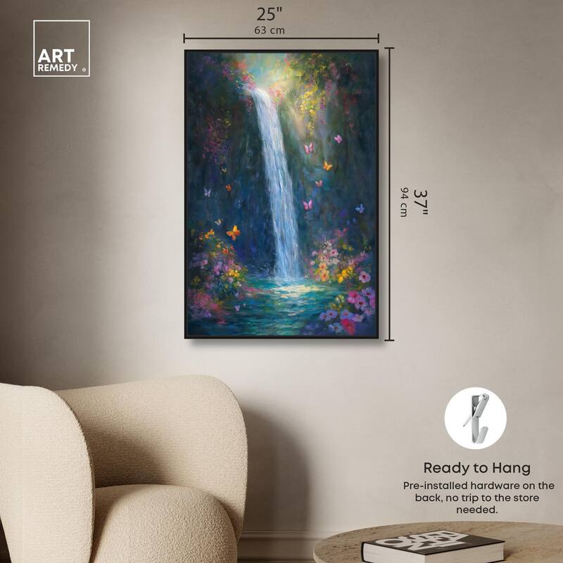 Hidden Falls II Canvas by Art Remedy