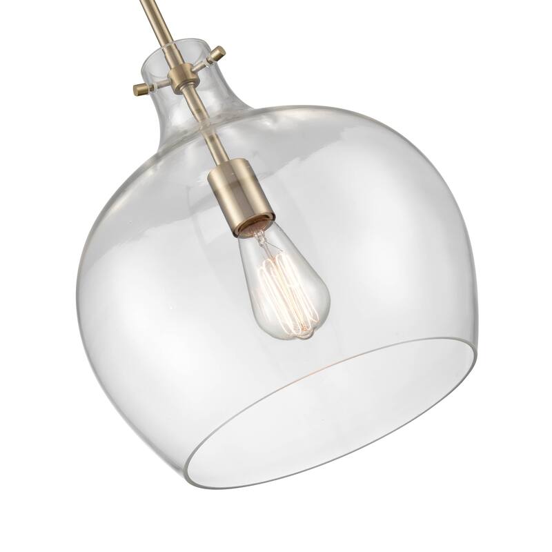 Millennium Lighting 50" Metal 1 Light Pendant Fixture with Clear Glass Shade