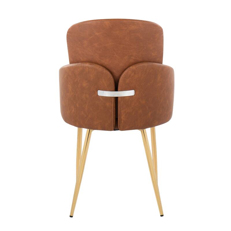 Silver Orchid Dahlia Dining Chair with Metal Legs (Set of 2)