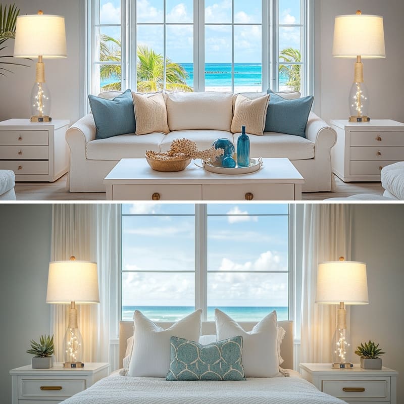 Set of 2, 30-Inch Table Lamps with USB & Type-C Ports, AC Outlet, and Touch Control - 12.5'' x 12.5'' x 28''